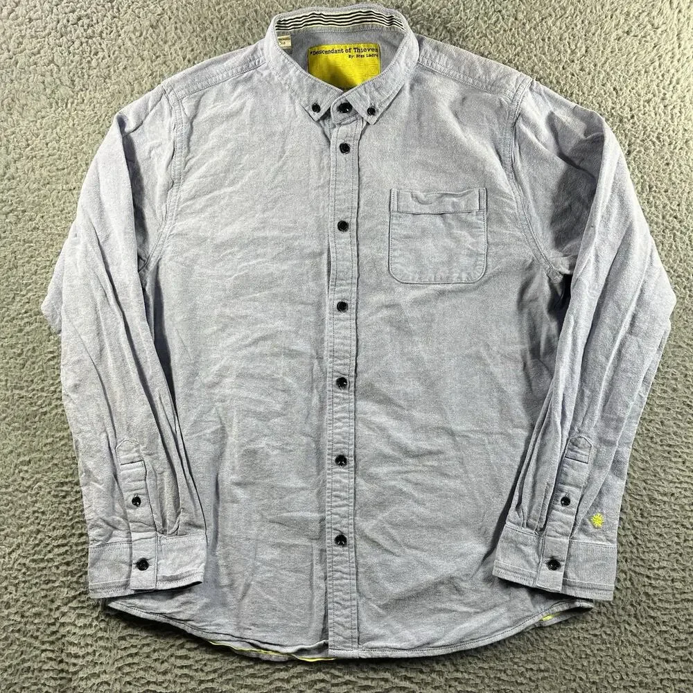 Descendant of Thieves Shirt Mens XL Blue Oxford Limited Edition Season 11 Dres
